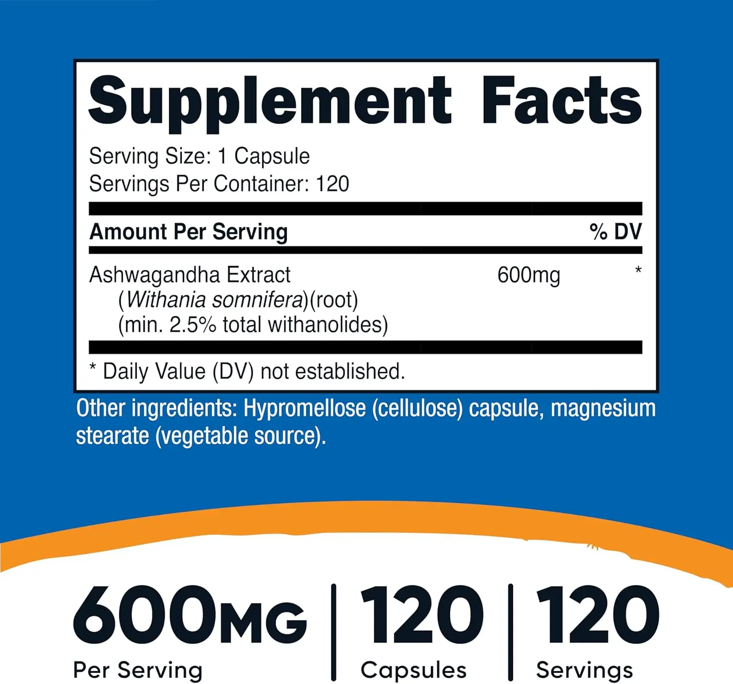 Nutricost Ashwagandha Root Extract 600mg Supplement